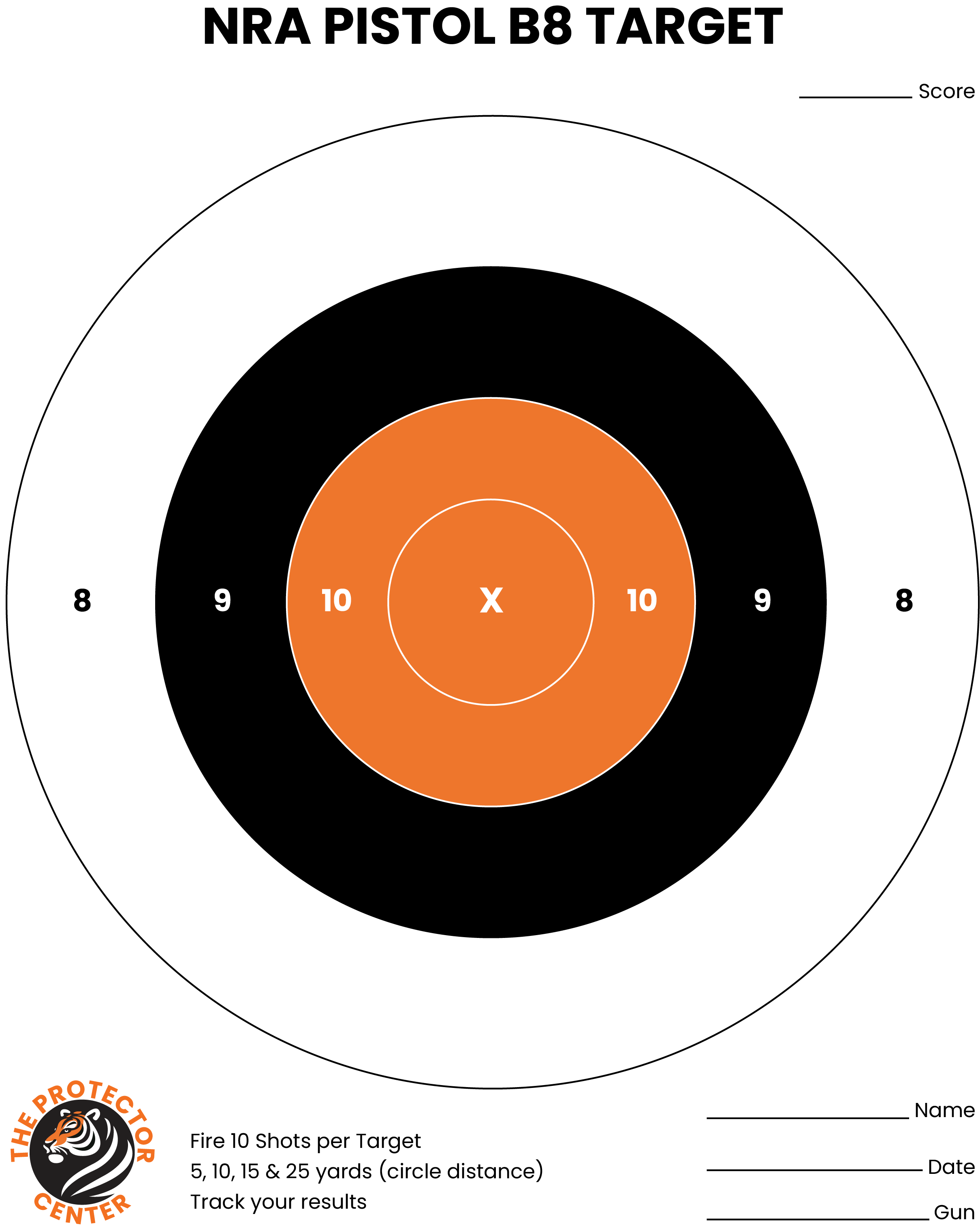 NRA B8 Target - Version 1